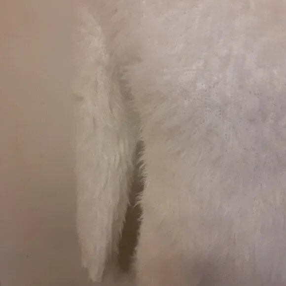 Shein (M) White Fluffy & Soft Sweater Turtleneck Sweater Dress - Picture 3 of 4